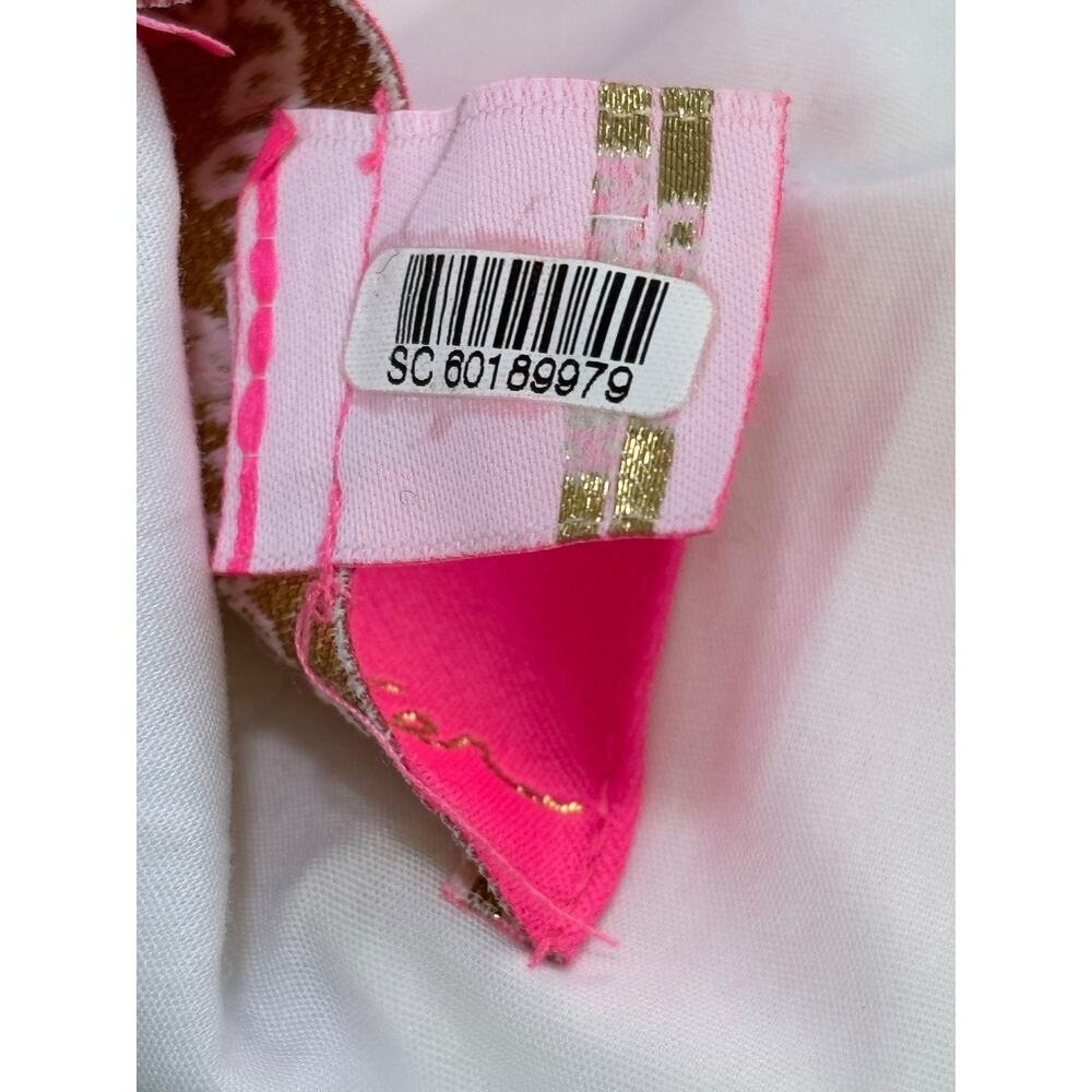 Lilly Pulitzer Dress Womens Size 2 White Embroidered V Neck Sheath Short Party - Picture 4 of 8